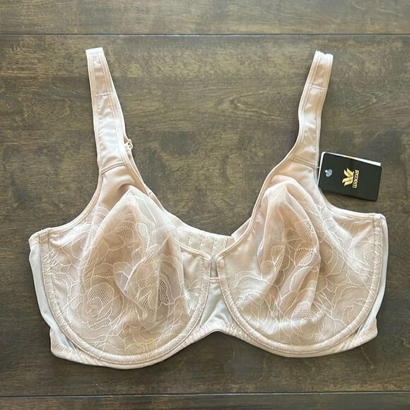 NWT WACOAL Stark Beauty Rose-Lace Molded Underwire Bra 855225 - Picture 2 of 7